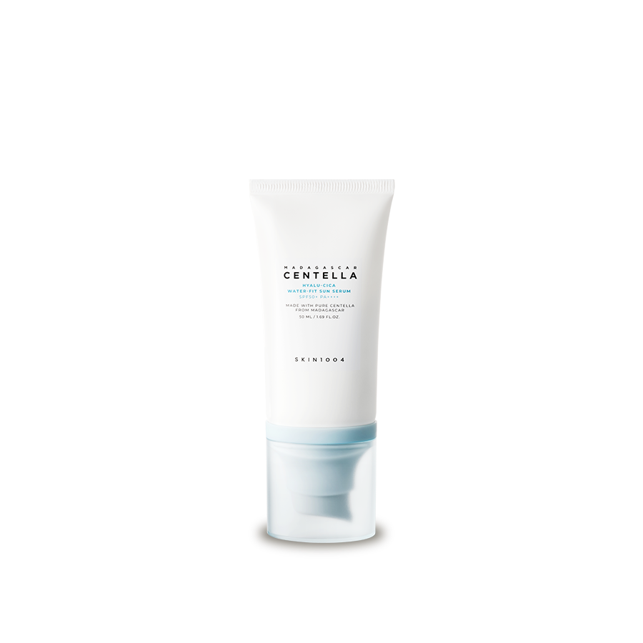 Lightweight serum-like sunscreen with SPF50+ PA++++, hydrates, soothes with Centella & hyaluronic acid. No white cast. Ideal for all skin types