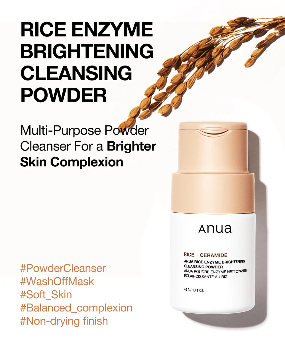 RICE ENZYME BRIGHTENING CLEANSING POWDER