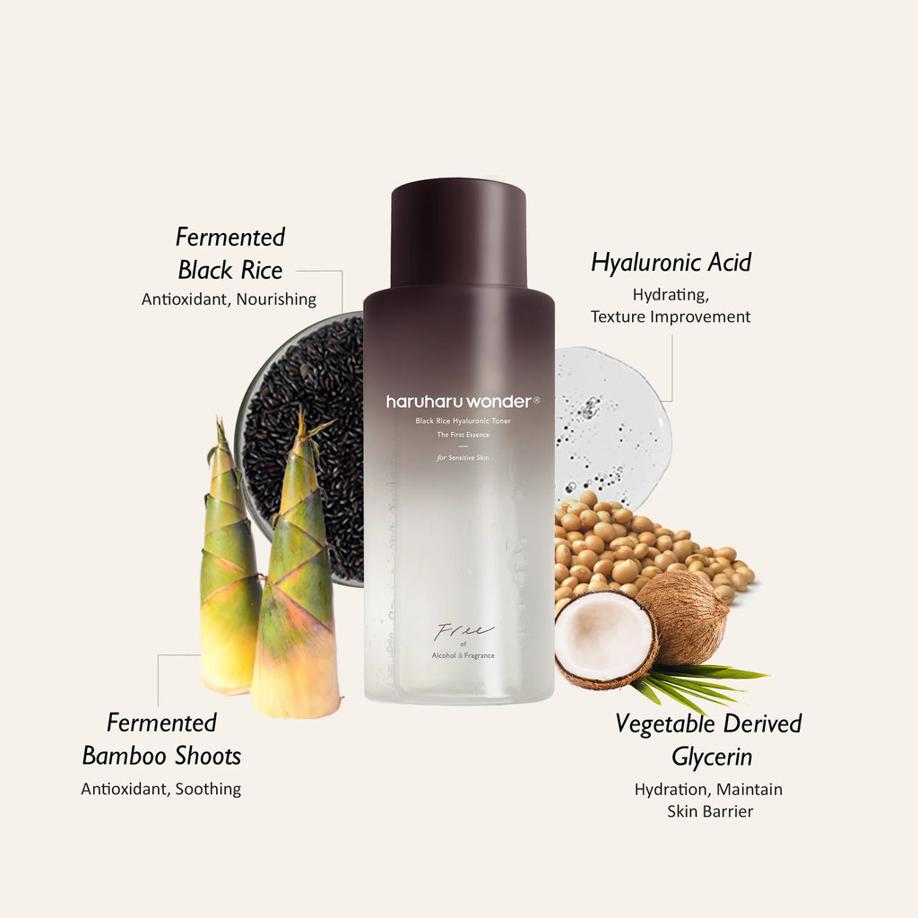 Black Rice Hyaluronic Toner Free of Alcohol Fragrance