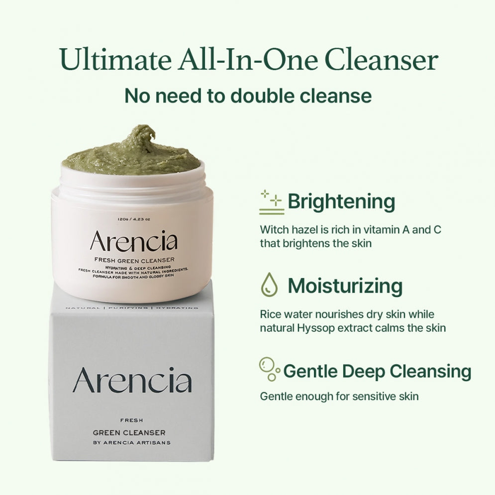ARENCIA Fresh Green Rice Mochi Cleanser